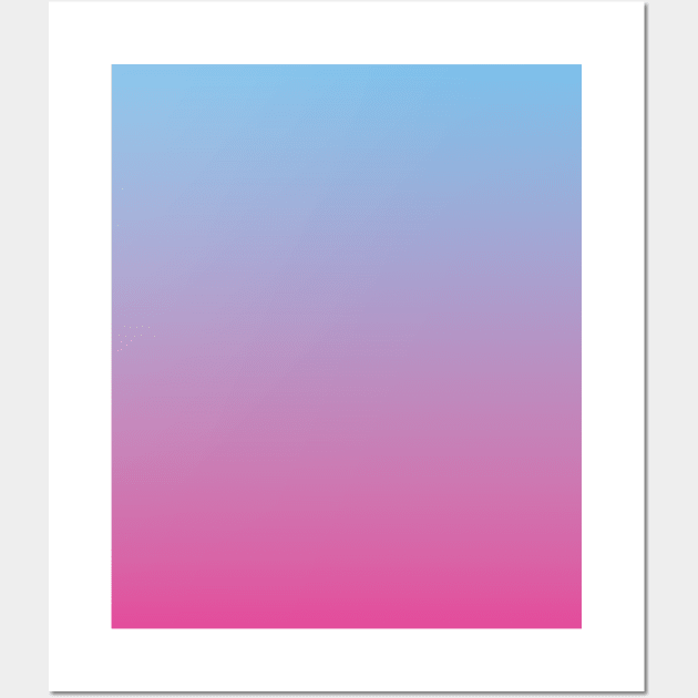 Blue Lavender Pink Ombre Fade Sunset Gradient Wall Art by squeakyricardo